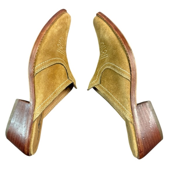 Patricia Nash Suede Nib Batista Women's Tan Cowboy Mules Size 7 - Picture 5 of 9